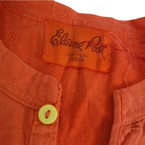 Vintage Elaine Post Orange Nautical Applique T Shirt Size Medium READ - Picture 5 of 11